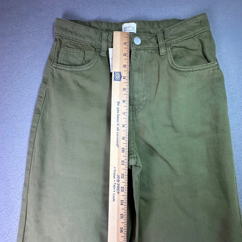 Next SP Wide Leg Cotton Pants Olive Green Utility Skater Girl Sz 12yr Streetwear